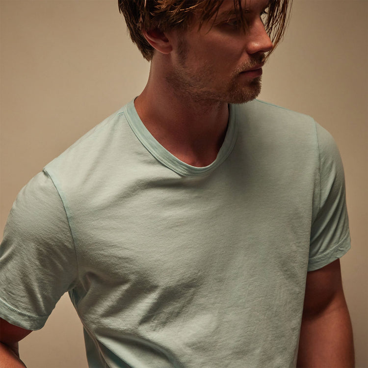 Short Sleeve Crew Neck in Taffy Pigment | James Perse Los Angeles