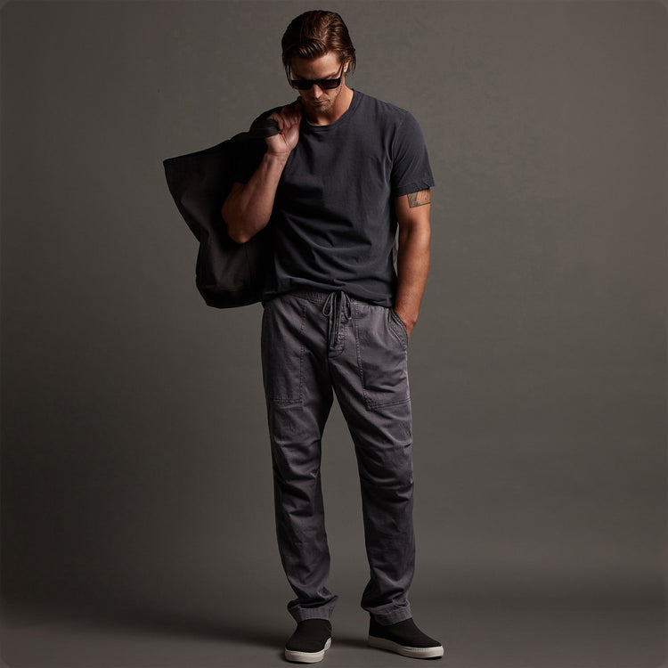 Short Sleeve Crew Neck in Titan Pigment | James Perse Los Angeles