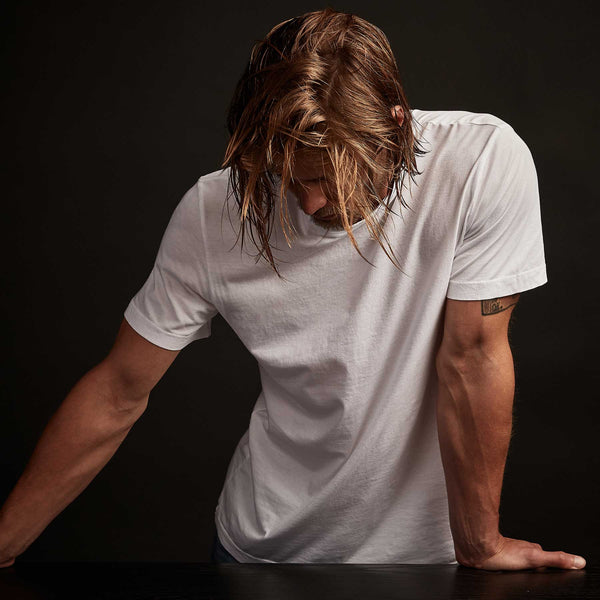 3 Pack  Short Sleeve Crew Neck - Black/White/Carbon Pigment | James Perse Los Angeles