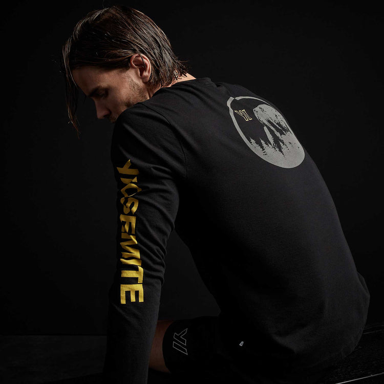 Y/OSEMITE Long Sleeve Crew Neck in Black | James Perse Los Angeles