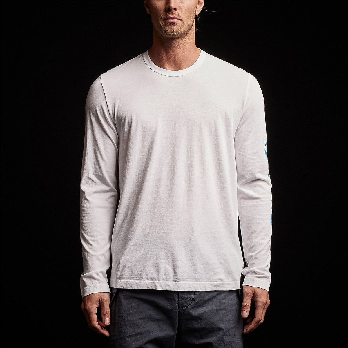 Y/OSEMITE Long Sleeve Crew Neck in White | James Perse Los Angeles