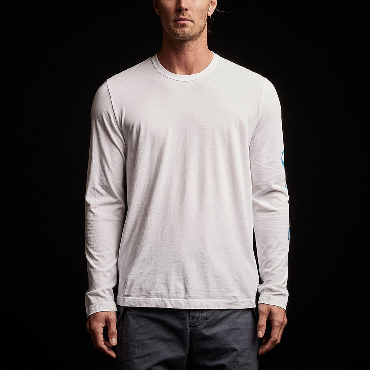 Y/OSEMITE Long Sleeve Crew Neck in White | James Perse Los Angeles