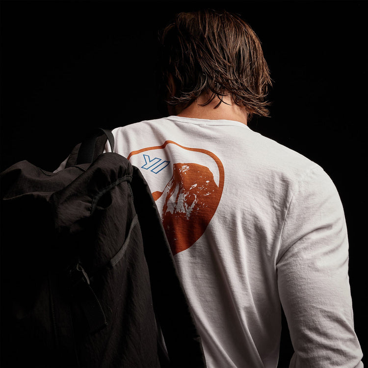Y/OSEMITE Long Sleeve Crew Neck in White | James Perse Los Angeles