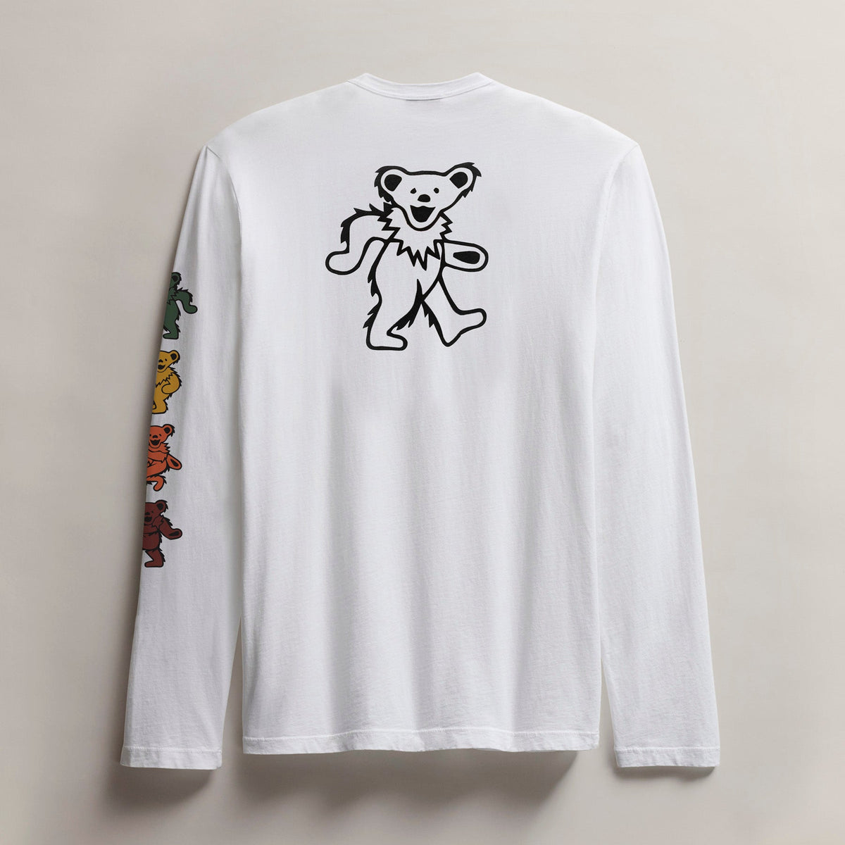 Men's Grateful Dead Long Sleeve Color Bears in White/Black | James Perse Los Angeles