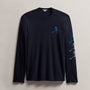 Men's Long Sleeve Crew Neck Grateful Dead Tee in Deep | James Perse Los Angeles