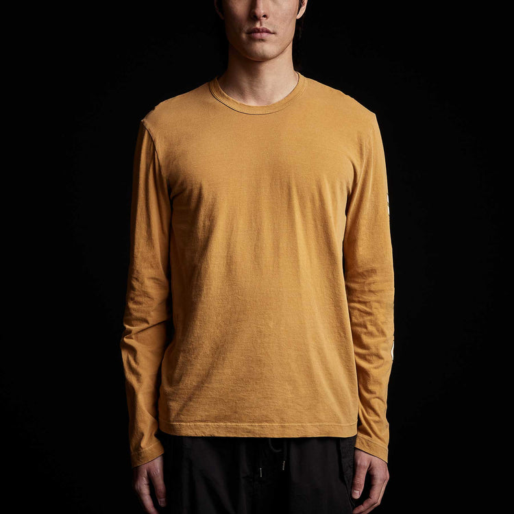 Long Sleeve Crew Neck in Brass Pigment | James Perse Los Angeles 