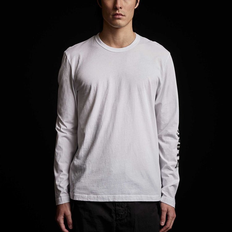 Long Sleeve Crew Neck in White | James Perse Los Angeles 