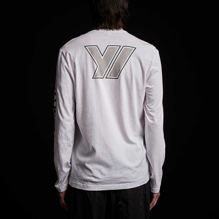 Long Sleeve Crew Neck in White | James Perse Los Angeles 