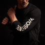 Long Sleeve Crew Neck Y/ Circle Mtn in Black | James Perse Los Angeles