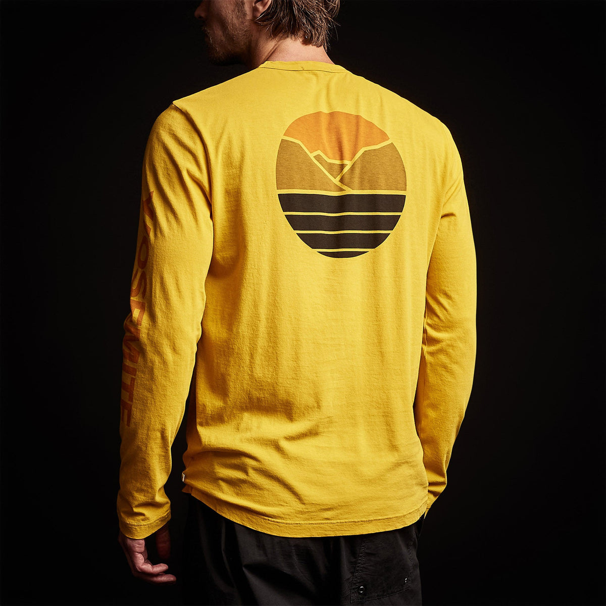 Long Sleeve Crew Neck Y/ Circle Mtn in Crocus Yellow | James Perse Los Angeles