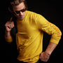 Long Sleeve Crew Neck Y/ Circle Mtn in Crocus Yellow | James Perse Los Angeles