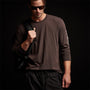 Long Sleeve Crew Neck Y/ Circle Mtn in Porcupine | James Perse Los Angeles