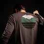 Long Sleeve Crew Neck Y/ Circle Mtn in Porcupine | James Perse Los Angeles