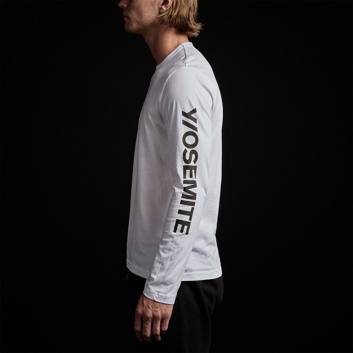 Long Sleeve Crew Neck Ca Yosemite in White | James Perse Los Angeles
