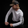 Long Sleeve Crew Neck Ca Yosemite in White | James Perse Los Angeles