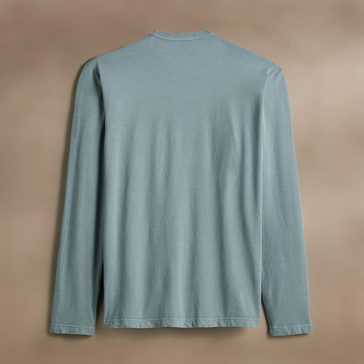 Long Sleeve Crew Neck in Azure Pigment | James Perse Los Angeles