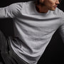 Long Sleeve Crew Neck in Blue Fog Pigment | James Perse Los Angeles