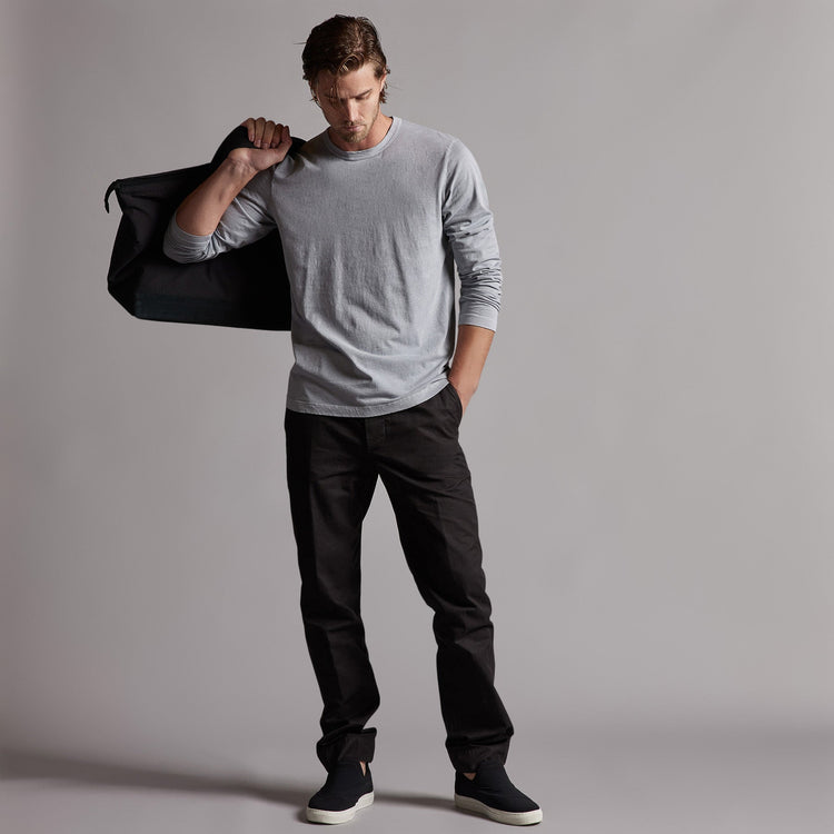 Long Sleeve Crew Neck in Breeze Pigment | James Perse Los Angeles