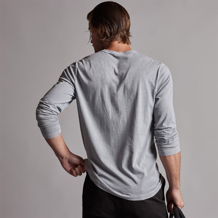 Long Sleeve Crew Neck in Breeze Pigment | James Perse Los Angeles
