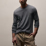 Long Sleeve Crew Neck in Cavalry Pigment | James Perse Los Angeles