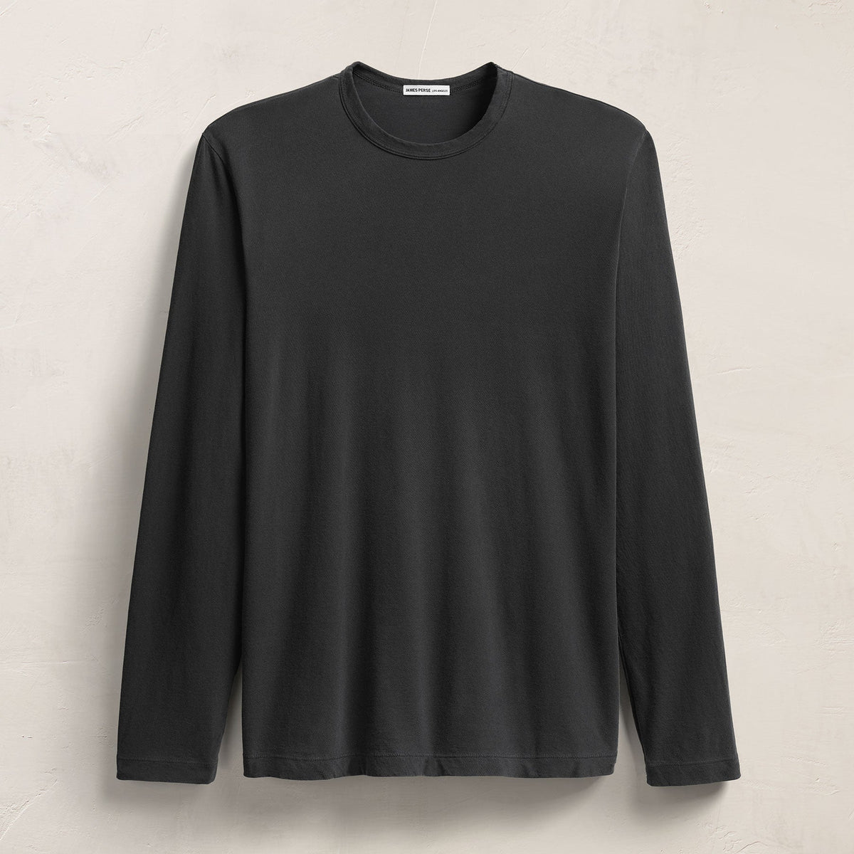 Long Sleeve Crew Neck in Carbon | James Perse Los Angeles