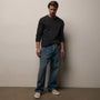 Long Sleeve Crew Neck in Carbon Pigment | James Perse Los Angeles