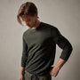 Long Sleeve Crew Neck in Dark Olive Pigment | James Perse Los Angeles