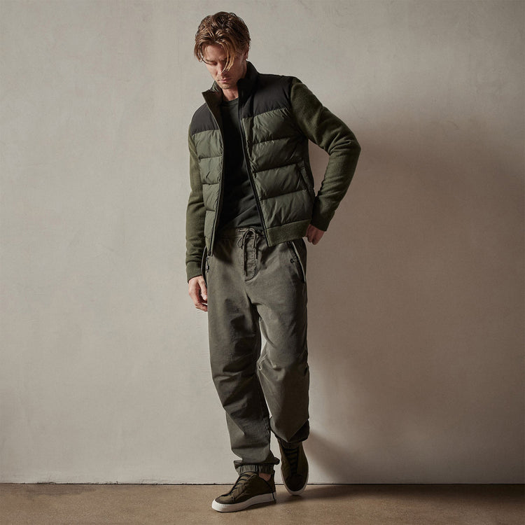 Long Sleeve Crew Neck in Dark Olive Pigment | James Perse Los Angeles
