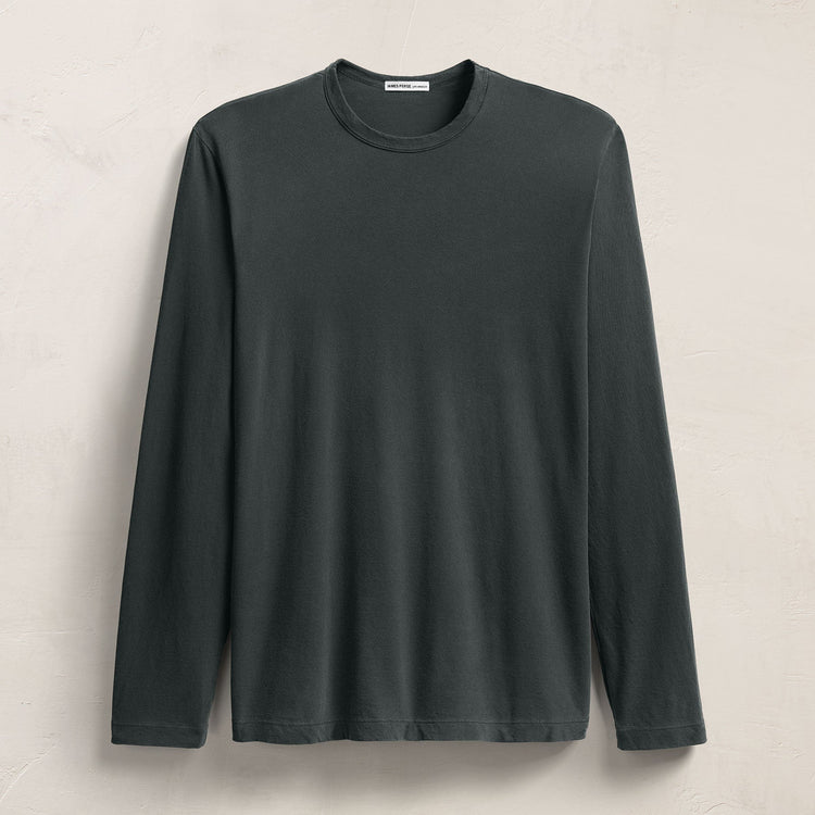 Long Sleeve Crew Neck in Fern | James Perse Los Angeles