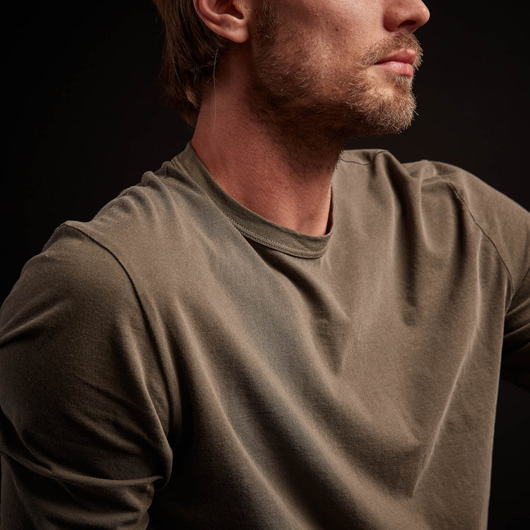 Long Sleeve Crew Neck - Platoon Pigment | James Perse Los Angeles