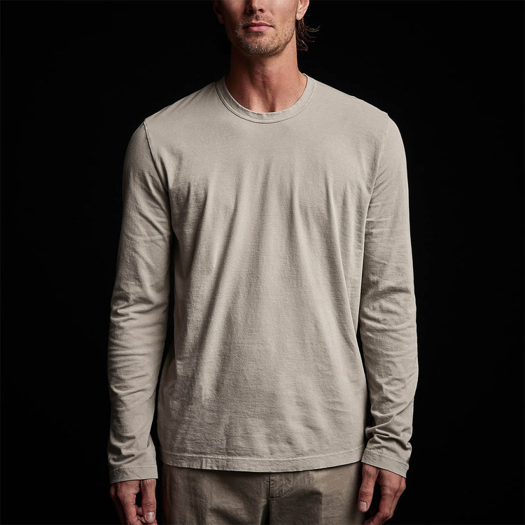 Long Sleeve Crew Neck in Silt Pigment | James Perse Los Angeles 