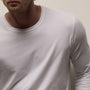Long Sleeve Crew Neck in White | James Perse Los Angeles