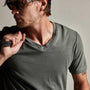 Short Sleeve V Neck in Alligator Pigment | James Perse Los Angeles
