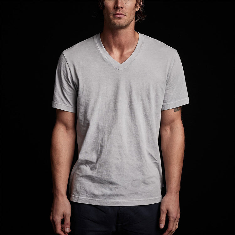 Short Sleeve V Neck in Arctic Pigment | James Perse Los Angeles 