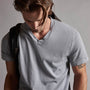Short Sleeve V Neck in Breeze Pigment | James Perse Los Angeles
