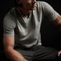 Short Sleeve V Neck in Concrete Pigment | James Perse Los Angeles