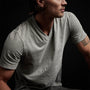 Short Sleeve V Neck in Concrete Pigment | James Perse Los Angeles