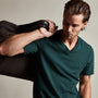 Short Sleeve V Neck in Canopy Pigment | James Perse Los Angeles