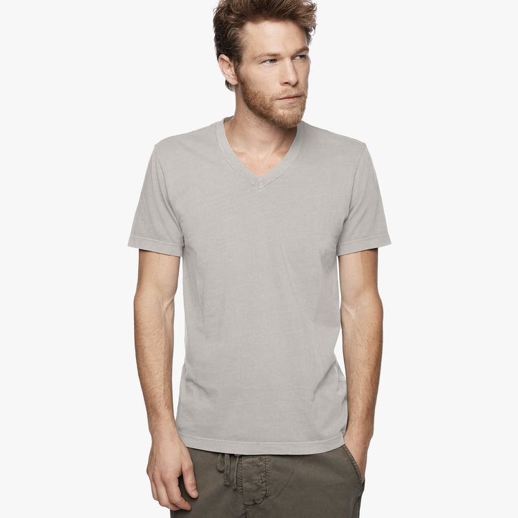 Short Sleeve V Neck in Dapple Pigment | James Perse Los Angeles