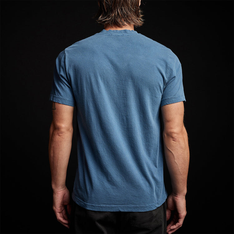 Short Sleeve V Neck in Lake Pigment | James Perse Los Angeles