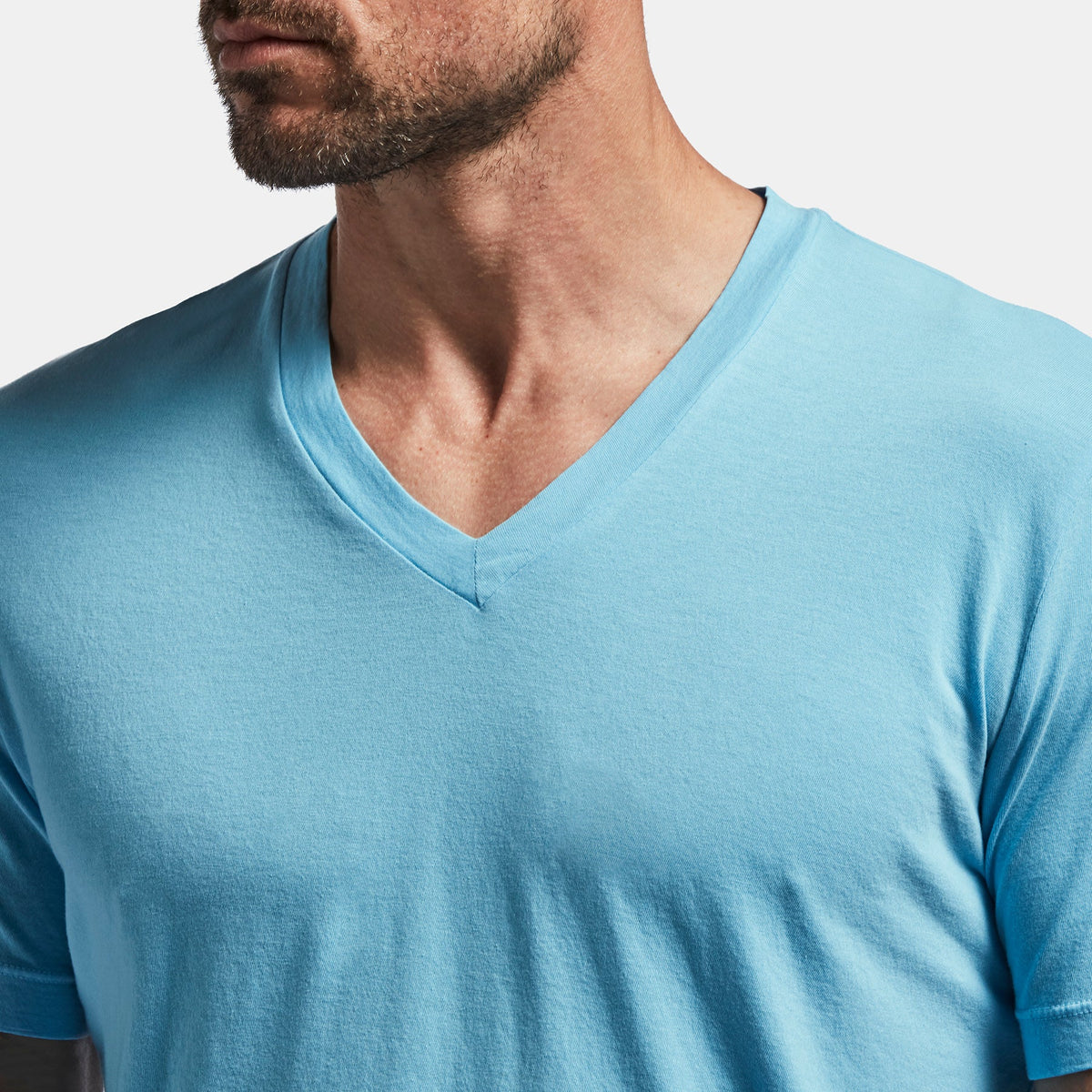 Short Sleeve V Neck In Marina | James Perse Los Angeles