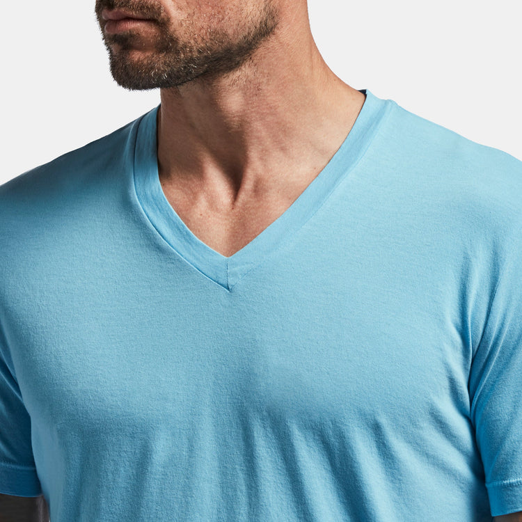 Short Sleeve V Neck In Marina | James Perse Los Angeles