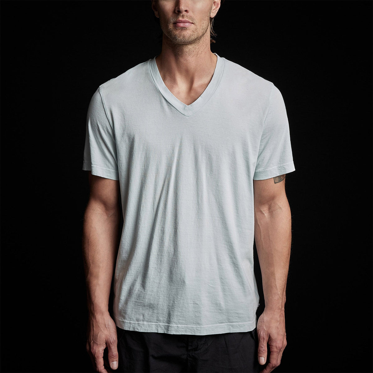 Short Sleeve V Neck in Ocean Spray Pigment | James Perse Los Angeles
