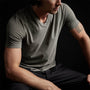 Short Sleeve V Neck in River Rock Pigment | James Perse Los Angeles