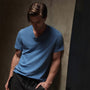 Short Sleeve V Neck in Spectrum Blue Pigment | James Perse Los Angeles
