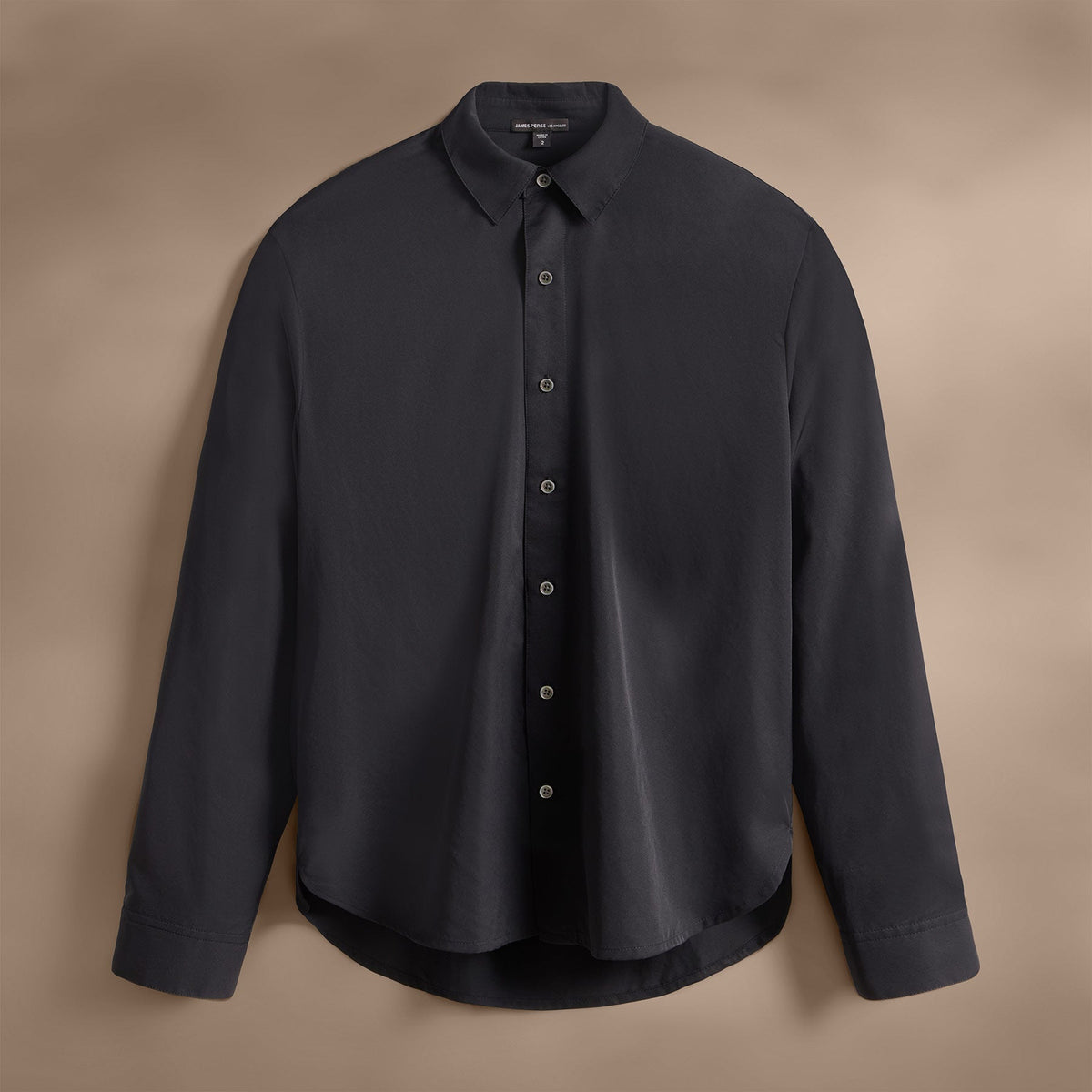 Matte Cabana Long Sleeve in Black | James Perse Los Angeles