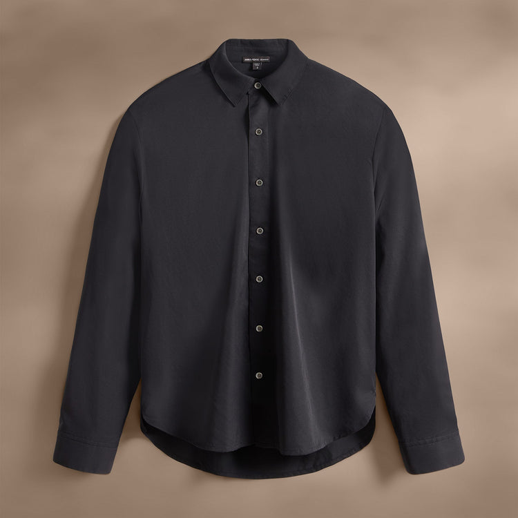 Matte Cabana Long Sleeve in Black | James Perse Los Angeles
