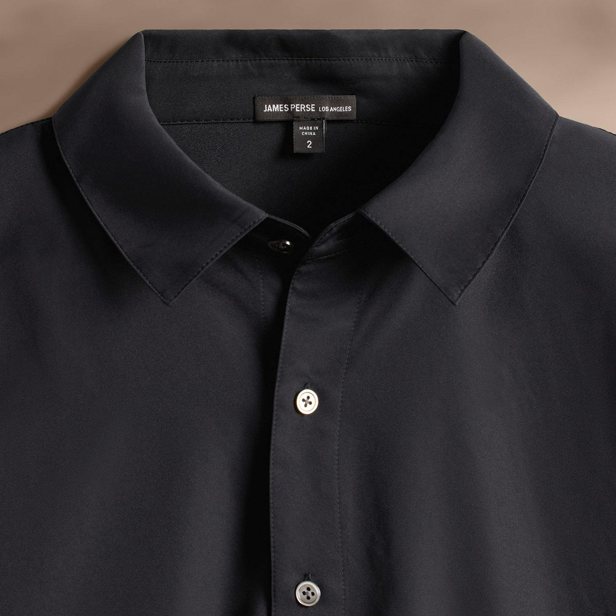 Matte Cabana Long Sleeve in Black | James Perse Los Angeles