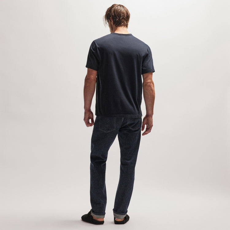 Heavy Luxe Jersey Crew in French Navy | James Perse Los Angeles