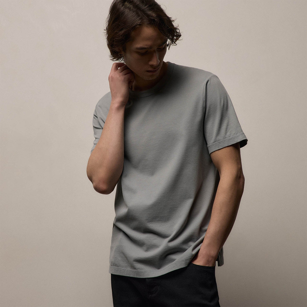 Heavy Luxe Jersey Crew in Ore | James Perse Los Angeles